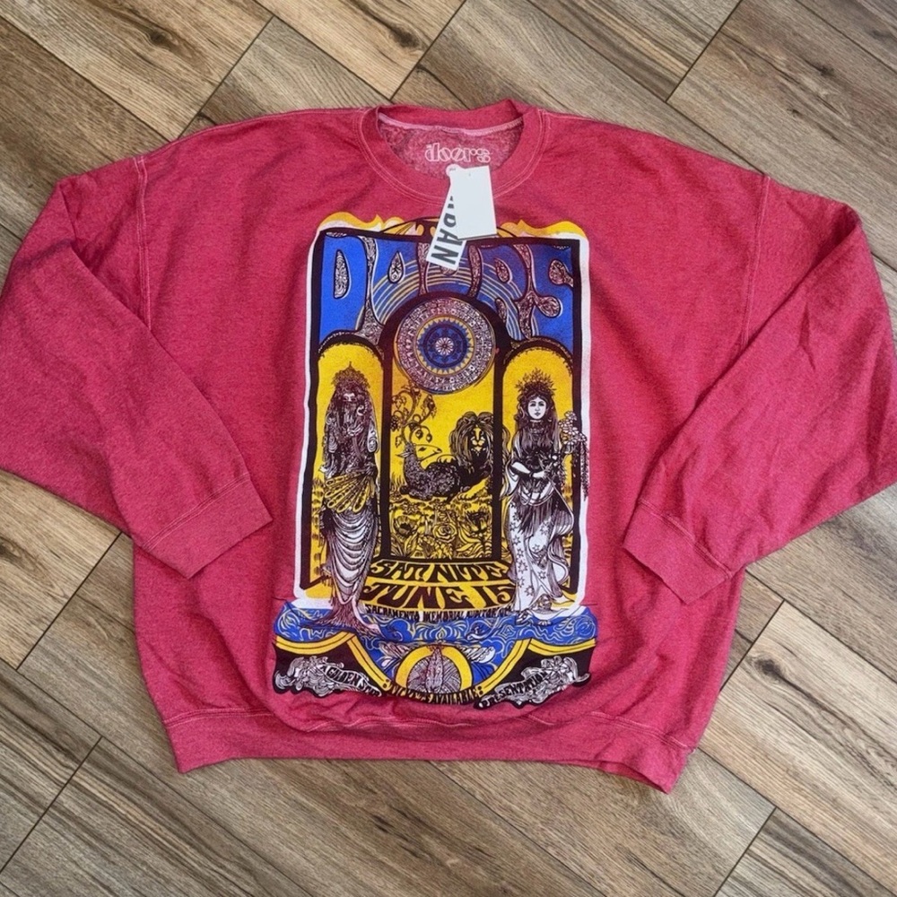 Urban Outfitters THE DOORS Graphic Crewneck Sweatshirt Classic Rock Grunge O/S - Picture 4 of 5